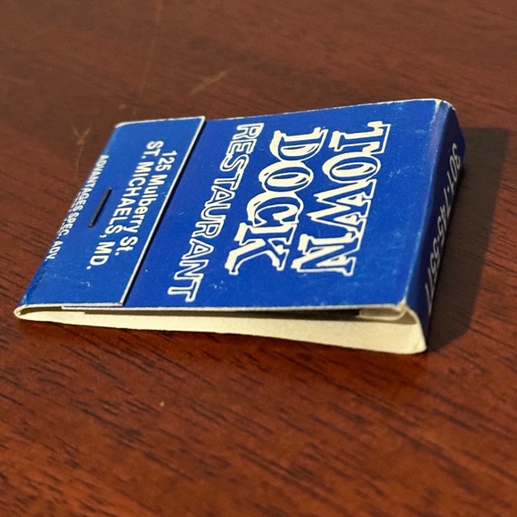 Vintage Matchbook Town Dock Restaurant St Michaels Maryland MD Matches Mulberry - Picture 9 of 12